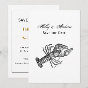 Invitation Dessin de homard vintage no 1