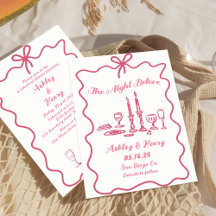 Dessiné à la main la veille du dîner de répétition