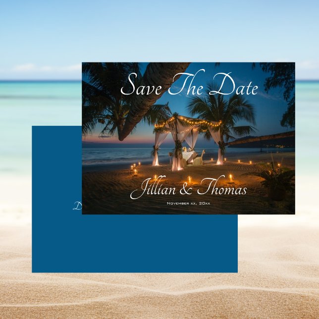 Invitation Destination Beach Wedding Enregistrer La Date (Destination Beach Wedding Save The Date Invitation)