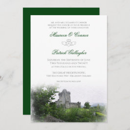 Invitation Destination d'aquarelle : Mariage de l'Irlande