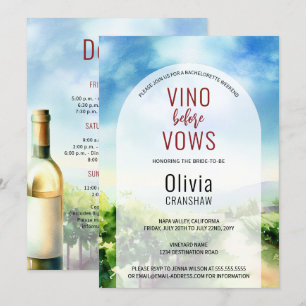 Invitation Destination de dégustation de vins de la fête de l