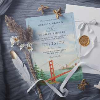 Invitation Destination de mariage élégant à San Francisco