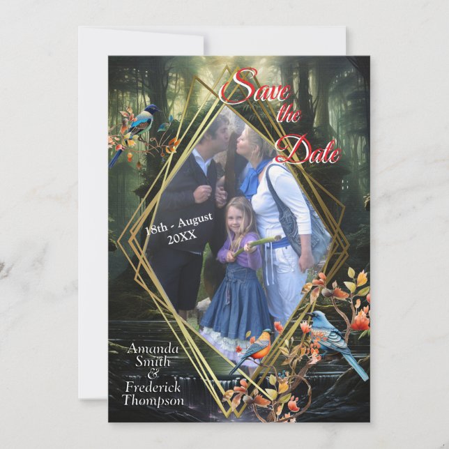 Invitation Destination des chutes d'eau Paysages de notre mon (Devant)