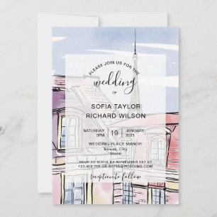 Invitation Destination Mariage moderne Paris Tour Eiffel Invi