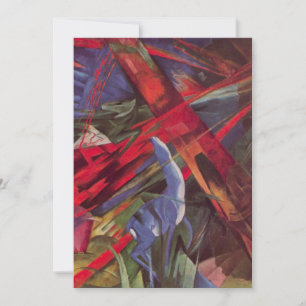 Invitation Destins des animaux de Franz Marc, Art cubiste vin