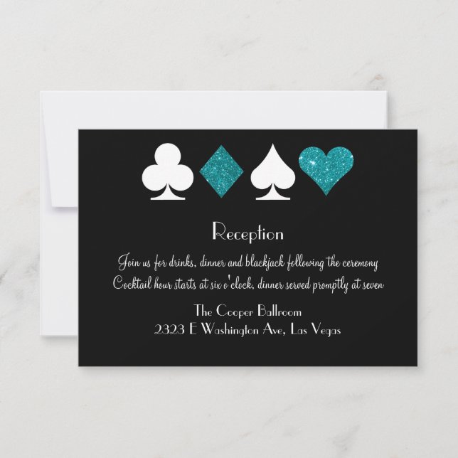 Invitation Destiny Las Vegas Réception Parties scintillant Tu (Devant)