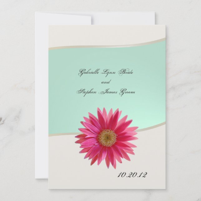 Invitation Destiny Pink Gerbera (Devant)