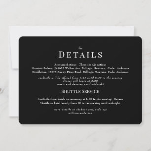 Invitation Détail du Mariage de la Chine noire