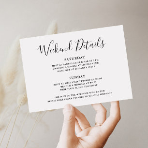 Invitation Détail du week-end Wild Leopard Bachelorette