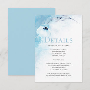 Invitation DÉTAILS   Aquarelle bleu pâle