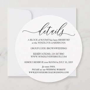 Invitation Détails blancs propres Simple photo de mariage