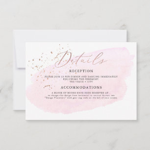 Invitation Détails de bulles de champagne à l'aquarelle rose