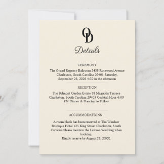 Invitation Détails de mariage floral pastel romantique de jar