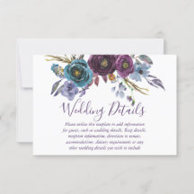 Détails de réception de mariage à l'aquarelle flor