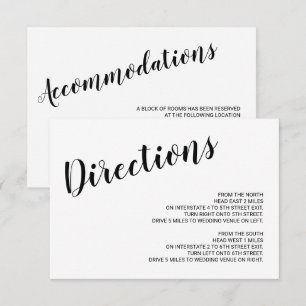 Invitation Détails du Mariage de script moderne
