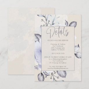 Invitation Détails - Lilac rustique et floral de pivoine d'Al