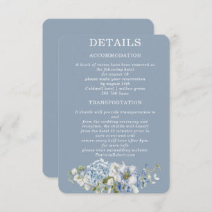 Invitation Détails Sage Green et Dusty Blue