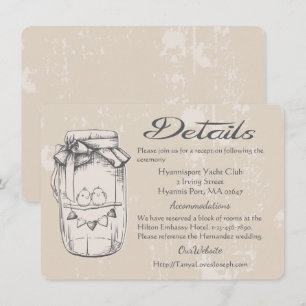 Invitation Détails Tannés Mariage Pot Mason Tourtereaux Direc