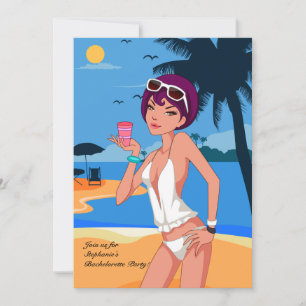 Invitation Détendez-Vous Sur L'Invitation Du Beach Bacheloret