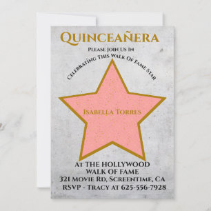 Invitation d'étoile d'Hollywood