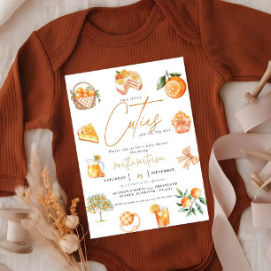 Invitation Deux agrumes orange Cutie Baby shower d'été