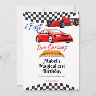 Invitation Deux Anniversaire Rapide 2 Rapide Deux Curieux Rou
