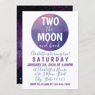 Invitation Deux ans de lune
