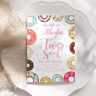 Invitation Deux beignets doux 2e anniversaire