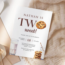 Deux biscuits et lait sucrés 2e anniversaire