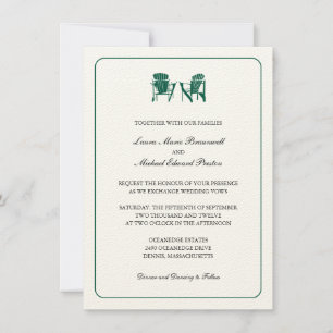 Invitation Deux chaises Adirondack Mariage