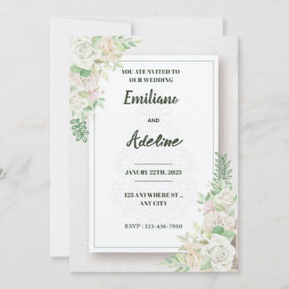 Invitation Deux cœurs, un amour