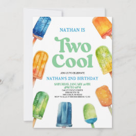 Invitation Deux Cool 2e deuxième fête d'anniversaire