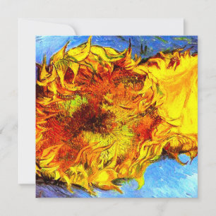 Invitation Deux Coupes de tournesols Van Gogh