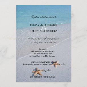Invitation Deux d'entre nous  Mariage d'amoureux de l'océan
