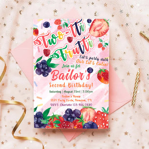 Invitation Deux douces   Fruit Party Anniversaire