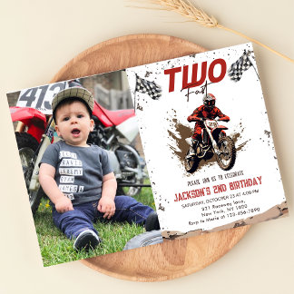 Invitation Deux Fast Dirt Bike Adventure 2e Anniversaire Phot