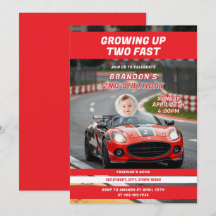 Invitation Deux Fast Gross Up 2nd Birthday Photo