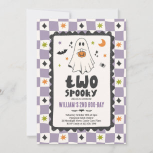 Invitation Deux garçons fantômes effrayants d'Halloween pour 