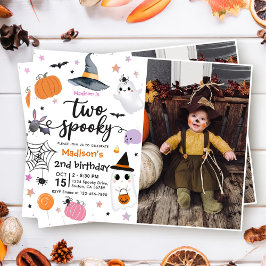Invitation Deux Halloween Éffrayant 2e anniversaire Photo