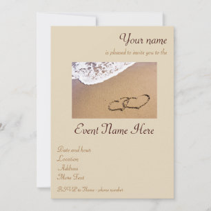 Invitation Deux Hearts