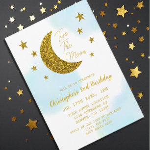 Invitation Deux La Lune 2e Anniversaire