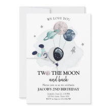 Deux La Lune Astronaut Space Boy 2e anniversaire