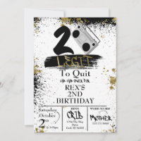 Deux legs pour quitter l'invitation d'anniversaire