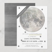 Deux Lune Blanc Argent Boy Virtual 2e anniversaire