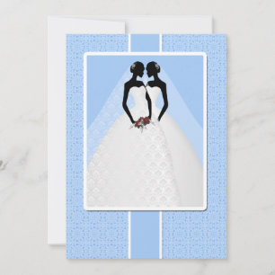 Invitation Deux Mariées En Mariage De Gowns De Mariage