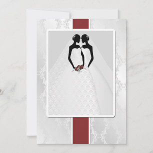 Invitation Deux Mariées En Mariage De Gowns De Mariage