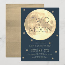 Deux Moon Navy Blue Boy 2e anniversaire