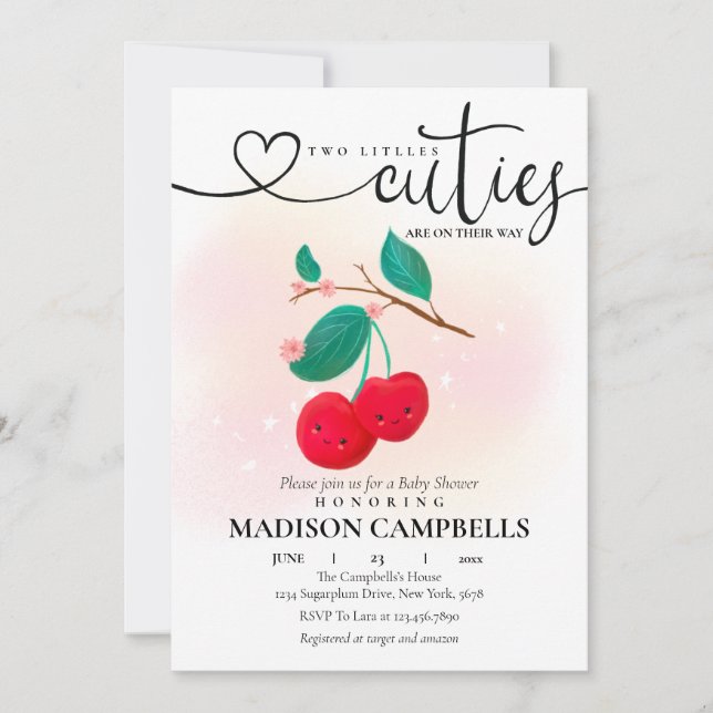 Invitation Deux Petites Cités Sont Sur Le Chemin De Cherry In (Devant)