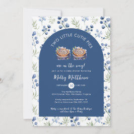 Invitation Deux Petites Cutie Pies Blueberry Baby shower