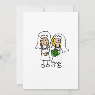 Invitation Deux Petites Mariées